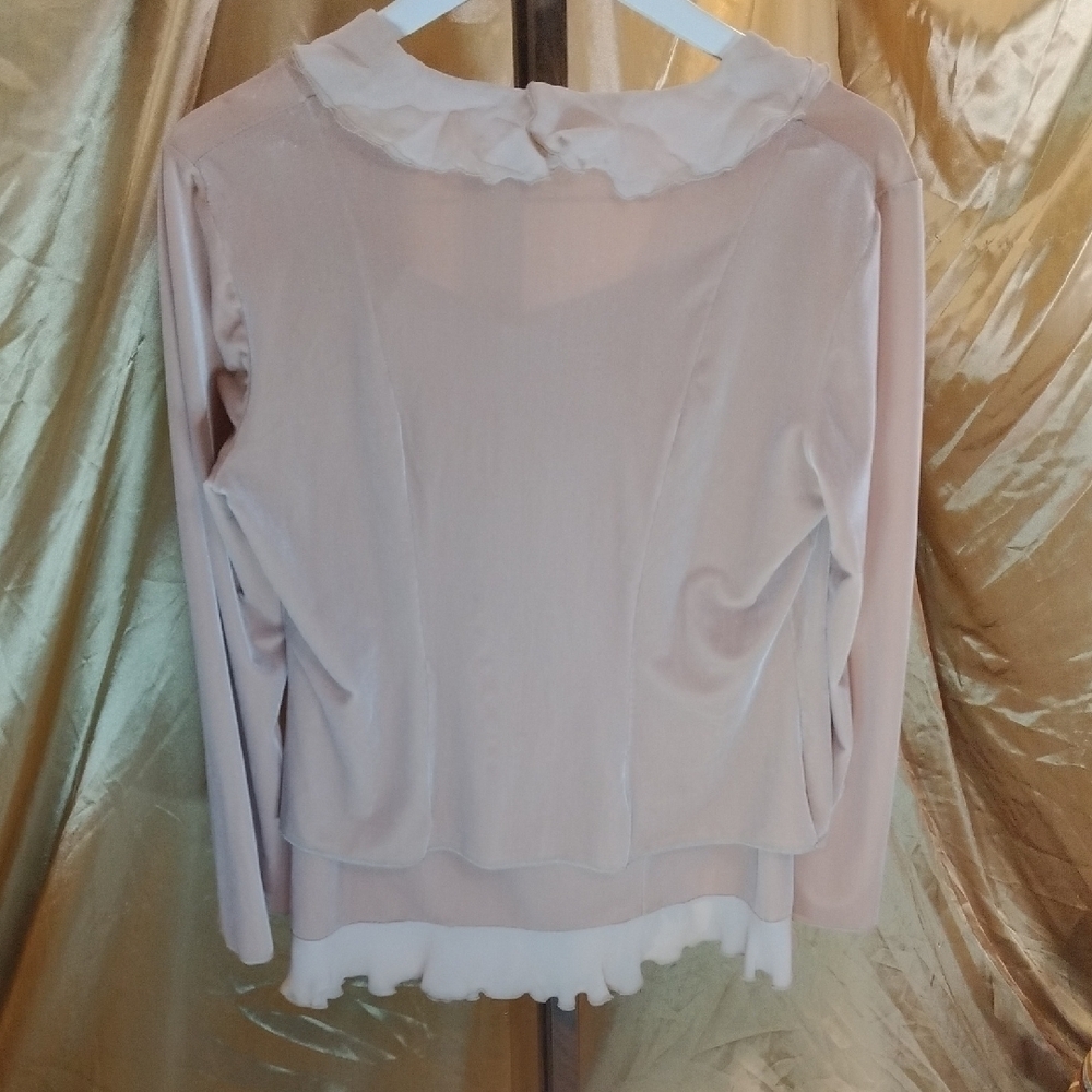 Hanky Panky Cream Ruffled Sailor Collar Blouse Skirt - Picture 6 of 7